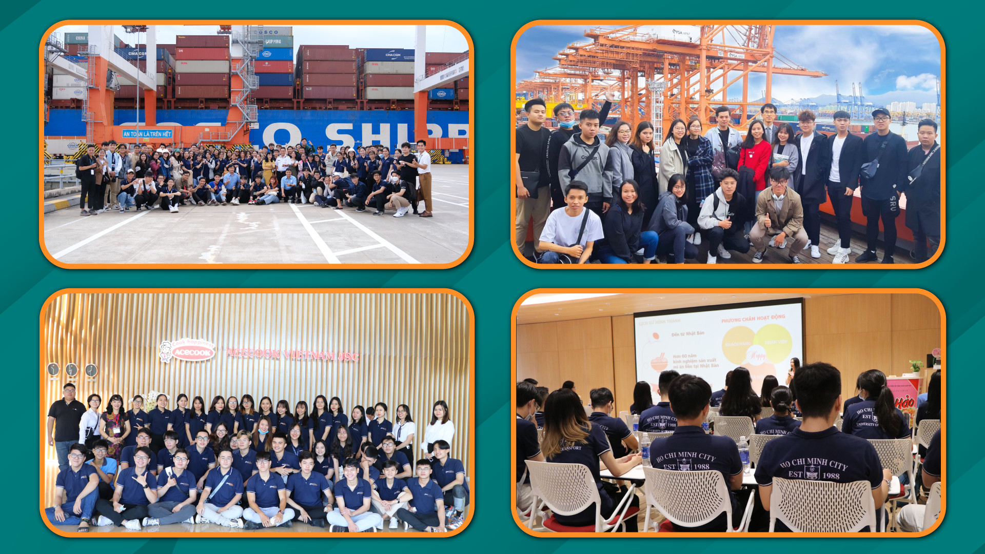 Sinh viên liên kết quốc tế ngành Logistics tham quan thực tế tại doanh nghiệp